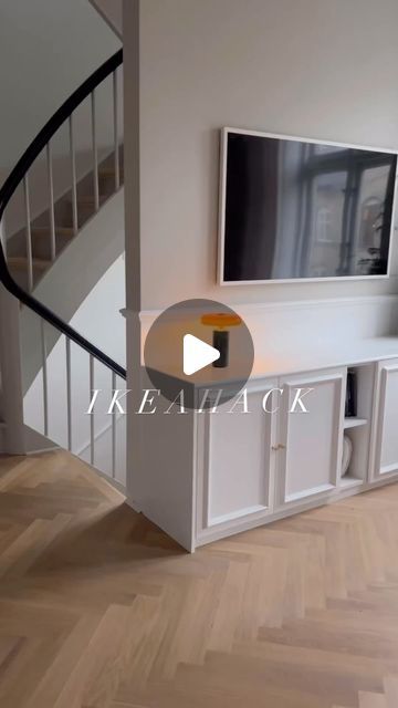 Ikea Cabinet Tv Stand, Tv Stand Hack Ikea, Ikea Tv Hack Ideas, Ikea Tv Stand Diy, Kallax Tv Stand Ideas, Ikea Tv Stand Hack Diy, Under Tv Cabinet Ideas, Kallax Ikea Tv Stand, Kallax Hack Tv Stand