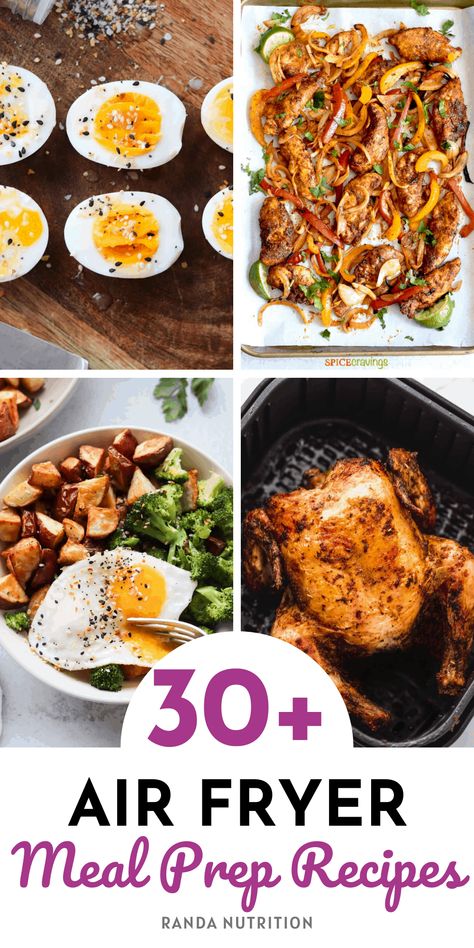 These air fryer meal prep recipes are a great way to batch cook your lunches and dinners for on the go or for a busy week. Healthy recipes can be easy! Includes chicken, shrimp and some vegan options. Meal Prep Air Fryer Chicken, Air Fryer Recipes Chicken Meal Prep, Air Fryer Batch Cooking, Easy Healthy Meal Prep Air Fryer, Easy Ww Meals Air Fryer, Healthy Lunch Meal Prep Air Fryer, Air Fried Meal Prep, Freezer To Air Fryer Meals, Airfryer Recipes Meal Prep