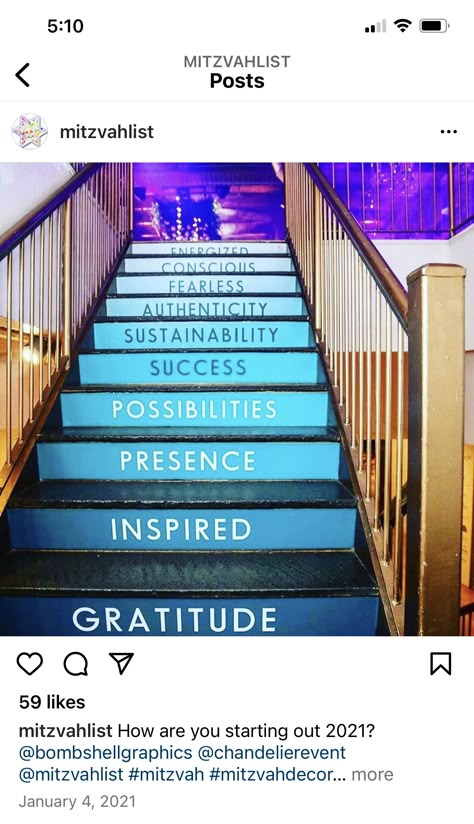 Mitzvah Decor, School Hall, School Board Decoration, Hallway Inspiration, Staircase Wall, School Murals, School Displays, Office Branding, Stair Decor