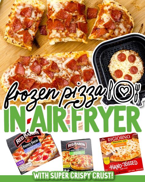 This frozen pizza in an air fryer recipe is a great way to get delicious pizza with the crispy and crunchy texture of an authentic Italian-style pizza. With minimal effort, you can create an amazing meal in no time. Mini Frozen Pizza In Air Fryer, Reheat Frozen Pizza In Air Fryer, Frozen Pizza Air Fryer, Frozen French Bread Pizza In Air Fryer, Air Fry Frozen Pizza, Frozen Pizza In Air Fryer, Deep Dish Pizza Crust, Pizza In Air Fryer, French Bread Pizza