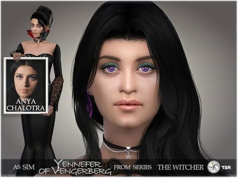 Hello Found in TSR Category 'Sims 4 Young Adult Female Sims' Yennefer Witcher, Anya Chalotra, The Witcher Geralt, Yennefer Of Vengerberg, Geralt Of Rivia, Magic Eyes, Athletic Dress, Sims 4 Game, Sims Community