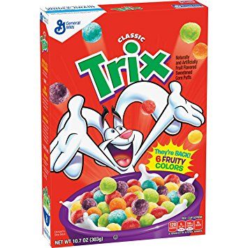 Trix Cereal Trix Cereal, Corn Puffs, Whole Grain Foods, America Food, General Mills, Fruity Pebbles, Grain Foods, Breakfast Cereal, Tutti Frutti