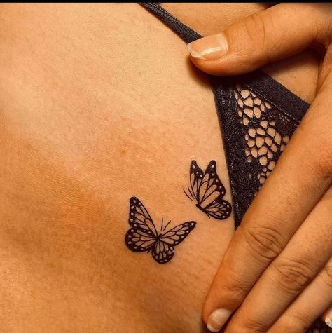 Private Part Tattooing, Secret Tattoos For Women, Tattoo On Private Part, Private Tattoos, Butterfly Tattoos For Women, 4 Tattoo, Petite Tattoos, Tasteful Tattoos, Women's Tattoo