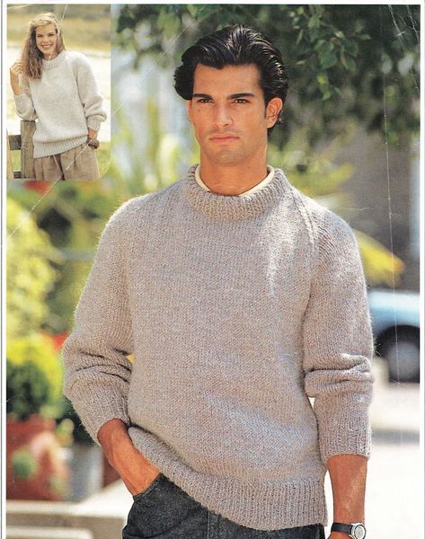 HeritageKnittingPDF - Etsy UK Raglan Sweater Knitting Pattern Men, Easy Mens Knit Sweater Pattern, Chunky Knit Sweater Men, Mens Chunky Knit Sweater Pattern Free, Knit Men Sweater Pattern, Mens Knit Sweater Pattern, Bulky Sweaters, Mens Knit Sweater, Knitting Patterns Free Sweater