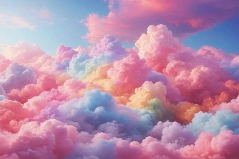 Cotton Candy Aesthetic, Candy Aesthetic, Candy Background, Pastel Clouds, Cotton Candy Clouds, Beauty Art Drawings, Pretty Wallpapers Backgrounds, Pretty Wallpapers, Cotton Candy