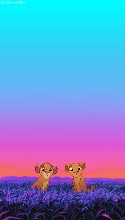 Simba and lion cub Lion King, Lion, Iphone, Orange, Disney, Pink