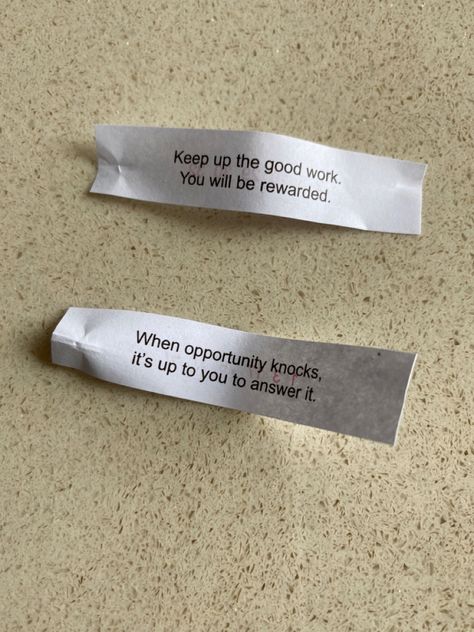 Fortune cookie messages always hit the spot. Fortune Cookie Aesthetic, Easy Fortune Cookies, Fortune Quotes, Scatter Sunshine, Fortune Cookie Messages, Fortune Cookie Quotes, Calendar Quotes, Message Board Quotes, Fortune Favors The Bold