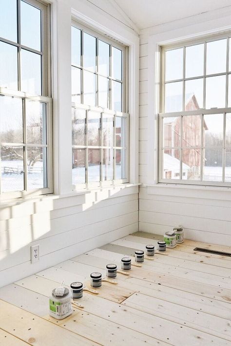 White Painted Floors, Painted Wooden Floors, Painted Hardwood Floors, Computer Typing, Cottage Flooring, Floor Paint Colors, Painted Wood Floors, White Wood Floors, Liz Marie