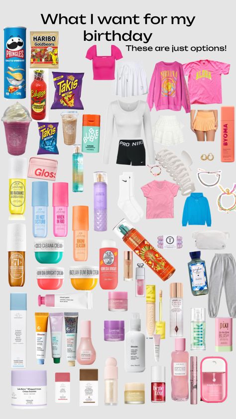 Preppy Birthday Wishlist Paper, Things To Get A 12 Yo For Her Birthday, Christmas Gifts For 12 Yo Girl, What To Get A 13 Yo For Her Birthday, What I Want For My Birthday, Preppy Christmas List, Aurora Fashion, Makeup Beauty Room, Coconut Dream