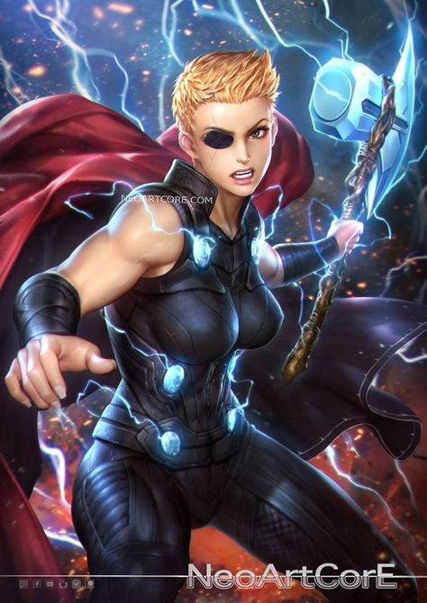 The Doomslayer's Journey To Be A Hero (Male! Doomslayer Reader x Harem) ((18+)) - Harem Part 1 - Wattpad Lady Thor, Thor Art, Female Thor, Marvel Thor, Marvel Girls, The Avengers, Avengers Assemble, Marvel Heroes, Cultura Pop