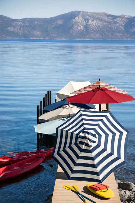 Seaside Style, Lake Living, Under My Umbrella, Beach Umbrella, Beautiful Sea, Outdoor Umbrella, Vintage Summer, Coastal Decor, Beach Life