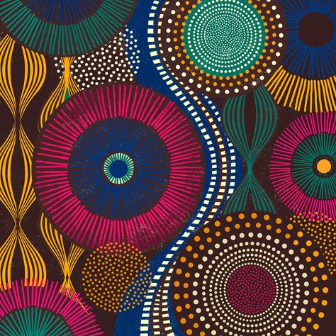 African Textiles Patterns, Cultural Patterns, Africa Art Design, Ethnic Pattern Design, African Colors, Afrique Art, Afrikaanse Kunst, African Art Paintings, African Pattern Design