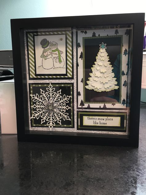 STAMPIN up Christmas sampler; STAMPIN up Christmas framed art Stampin Up Christmas Shadow Box Ideas, Christmas Samplers Su, Samplers Paper Framed Art, Stampin Up Framed Art, Stampin Up Shadow Boxes, Stampin Up Shadow Box Ideas, Stampin Up Samplers, Christmas Samplers, Su Samplers