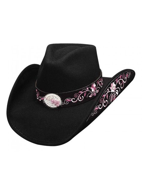 Rhinestone Rockin’ to the Beat Wool Felt Bullhide Hat by Montecarlo Hat Company 0632BL Winter Cowgirl, Sombrero Cowboy, Mode Country, Botas Western, Rodeo Girls, Country Hats, Cowboy Costume, Black Cowgirl, Felt Cowboy Hats