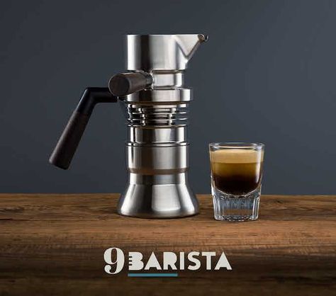 9Barista: Perfect Stove Top Espresso by William Playford — Kickstarter Portable Espresso Maker, Stovetop Espresso, Home Espresso Machine, Coffee Bread, Coffee Origin, Best Espresso, Espresso Makers, Coffee Brewer, Italian Coffee