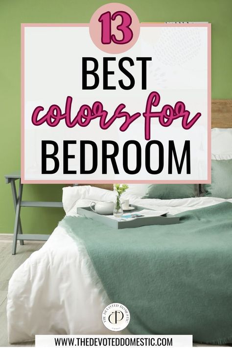 Looking for the best colors for bedroom? Learn 13 of them, interior designers love and use and get the bedroom color palette that suits your space! Grey Green And Orange Bedroom, Solid Color Bedroom, Best Wall Color For Bedroom, One Colour Bedroom, Wall Color Combinations Bedroom, Best Color For Small Bedroom, Color For Small Bedroom, Best Colors For Bedroom, Bedroom Color Palette