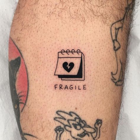 Fragile Heart Tattoo, Fragile Tattoo, Barcelona Tattoo, Nice People, E Tattoo, Line Work Tattoo, Relationship Status, Heart Tattoo, Deathly Hallows Tattoo