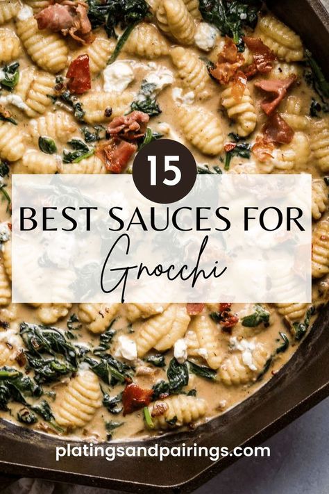 Gnocchi Recipes Sauce, Sauces For Gnocchi, Best Sauce For Gnocchi, Slow Cooker Bolognese Sauce, Gnocchi Sauce, Best Sauces, Creamy Sauces, Gnocchi Pesto, Gnocchi Recipes Easy