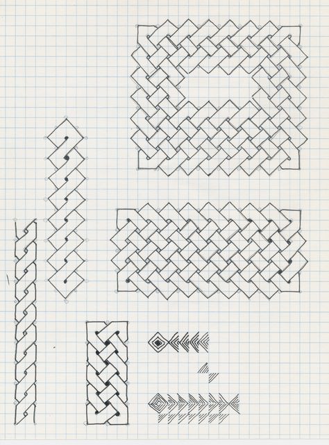 Celtic Knot Drawing Graph Paper, Celtic Drawings, Celtic Knot Drawing, Graph Paper Designs, Graph Paper Drawings, Blackwork Patterns, Geometric Pattern Art, Geometric Design Art, Graph Paper Art