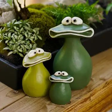 Temu Frog Garden, Garden Frogs, Small Frog, Frog Statues, Resin Planters, Frog Decor, Decoration Garden, Big Mouth, Whimsical Decor