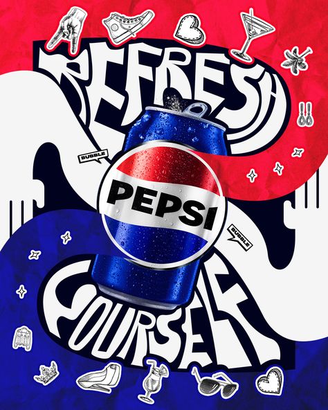 @pepsico  #pepsi #pepsiad #adposter #adcampaign #creativead #poster #digitalart #brandposter Pepsi Poster, Pepsi Aesthetic, Cola Wars, Pepsi Ad, Pepsi Max, Diet Pepsi, Ad Poster, Drinks Brands, Pepsi Cola