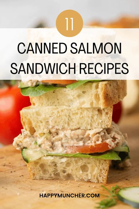 11 Canned Salmon Sandwich Recipes – Happy Muncher Canned Salmon Sandwich, Canned Salmon Ideas, Salmon Blt Sandwich, Salmon Sandwich Recipes, Salmon Salad Sandwich, Salmon Sandwiches, Canned Salmon Recipes, Salmon Sandwich, Canned Salmon