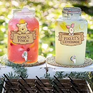 Winnie Party Drink Label for The Pooh Baby Shower Decorations Hundred Acre Wood Party Beverage Label Cute Winnie Birthday Decorations Hundred Acre Woods Cake, Whinne Pooh Baby Shower Boy, Winnie The Pooh Themes Birthday, Pooh Bear Baby Shower Theme, Winnie The Pooh Wedding Theme, Pink Pooh Baby Shower Ideas, Hundred Acre Woods Birthday Party, Winnie The Pooh Baby Shower Centerpiece Ideas, Winnie The Pooh 1st Birthday Party