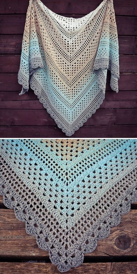 Shawl Crochet Diagram, Lacey Shawls Crochet Pattern, Crochet Shawl Diagram Triangles, Crochet Shawl Diagram Free Pattern, Crocheted Shawls And Wraps Free, Crochet Shawls And Wraps Free Patterns, Free Shawl Patterns, Free Crochet Shawl Patterns, Triangle En Crochet