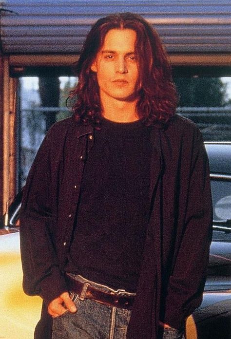 Johnny Depp Long Hair, 90s Fashion Men Outfits, Fashion Men Outfits, Hair Shag, Spiky Haircut, Hairstyles 90s, Shaggy Haircut, Haircut 90s, Hair 90s