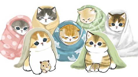 Mofusand Wallpaper, Mofu Sand, Sand Cat, Kitten Drawing, Cute Cat Drawing, Islamic Cartoon, Cute Cat Wallpaper, Cute Animal Drawings Kawaii, Cat Icon