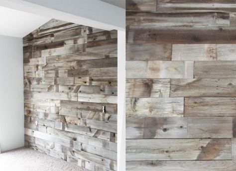 Barn Board panelling / Installing boards / wood on wall. - DoItYourself.com Community Forums Barn Board Wall, Whitewashed Wood, Look Wallpaper, Barnwood Wall, Barn Wood Projects, Hunting Deer, Board Wall, Barn Board, Salon Interior Design