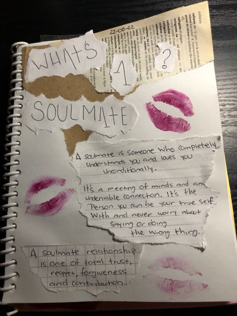 #journalpage #whatsasoulmate #coquetteaesthetic #dollyaesthetic #pinterestpage #minepost Journaling Love For Boyfriend, Soulmates Journal Page, Cute Love Journal, What Is Love Journal Page, Scrapbook For Relationship, Diary For Bf Ideas, Journal Gift For Boyfriend, Scrapbook Journal For Him, Journal Idea For Boyfriend