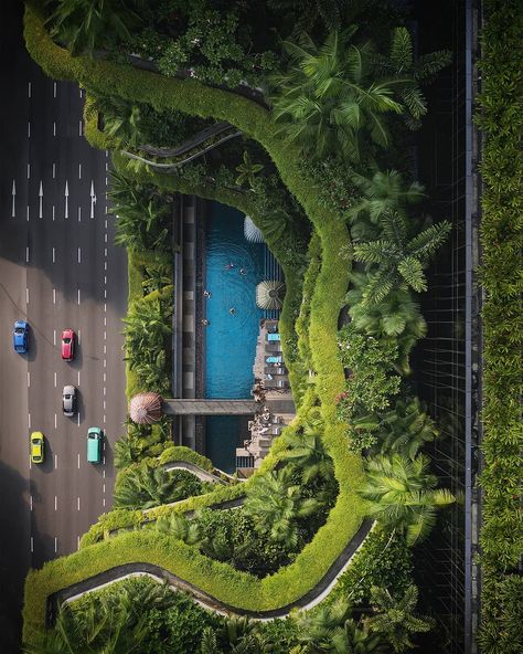 sebastien nagy on Instagram: “🌴💧🌴 #parkroyalonpickering  #parkroyalhotel #shareyourmoments” Singapore Architecture, Park Royal, Eco City, Eco Architecture, Skyscraper Architecture, Living Modern, Green Architecture, Royal Hotel, Sustainable Architecture