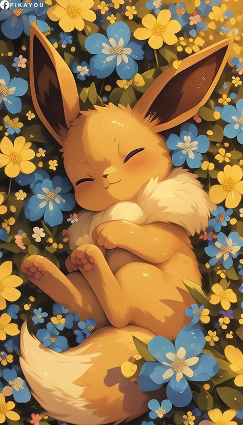 Eevee Iphone Wallpaper, Cute Pokemon Iphone Wallpaper, Cute Pokemon Wallpaper Iphone, Eve Pokemon, Eevee Wallpaper, Eevee Cute, Solgaleo Pokemon, Evolution Art, Pokemon Painting