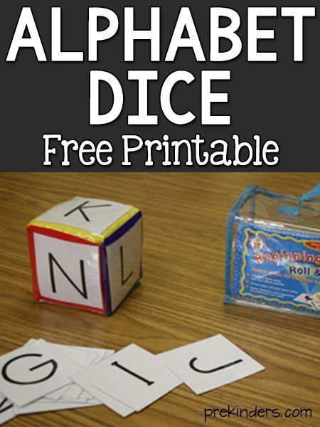 These alphabet dice games from PreKinders can be used at large group or small group for practicing letter identification. This is a fun learning activity you can do with your preschool or pre-k class. Check out these fun games and get a free printable! Dice Printable, Alphabet Review, Teaching Letter Recognition, Abc Preschool, Letter Recognition Games, Classroom Items, Camping Classroom, Letter Recognition Activities, Kindergarten Letters