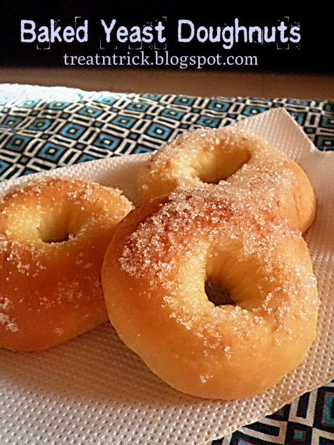 Yeast Doughnuts, Baked Doughnut Recipes, Yeast Donuts, Homemade Donuts Recipe, Baked Doughnuts, Baked Donut Recipes, Homemade Donuts, Doughnut Recipe, Because I Can