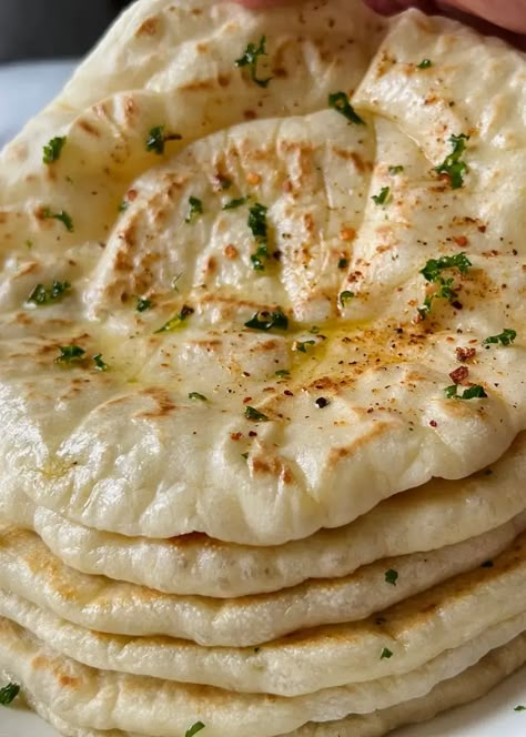 No-Oven Turkish Bread With Only 3 Ingredients (Bazlama) - trychinesegoodies.com Easy Turkish Bread, Bread With Dip In Middle, Jewish Flat Bread Recipe, Simple Flatbread Recipe, Laffa Bread Recipe, Mediterranean Bread Healthy, Tunisian Bread Recipe, Yogurt Flat Bread Recipe, Arabic Bread Recipe