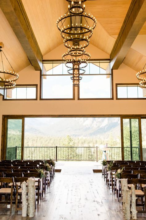 Ceremony space at the Boulders at Black Canyon Inn in Estes Park Modern Mountain Wedding, Black Canyon Inn Wedding, Estes Park Wedding Venues, Estes Park Wedding, Black Canyon, Mountain Wedding Venues, Colorado Wedding Photography, Mountain Wedding Colorado, Raleigh Wedding