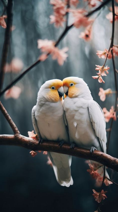 A couple love bird animal parrot beak. | premium image by rawpixel.com / Pitcha Benrohman Love Birds Photography, Love Birds Wallpaper, Iphone Wallpaper Autumn, Couple Birds, Wallpaper Autumn, Bird Identification, Autumn Wallpaper, Gallery Wallpaper, Love Bird