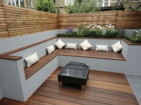 Moderne Have, Backyard Seating Area, Patio Deck Designs, Rooftop Design, Back Garden Design, Backyard Seating, Cozy Backyard, Outdoor Gardens Design, Terrace Design