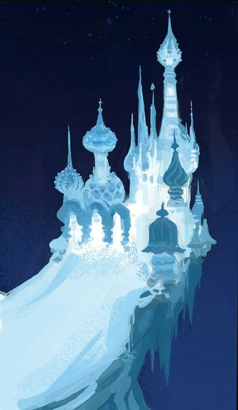 Frozen Elsa's ice castle concept art Scott Watanabe, Ice Castle, Frozen Art, Ice Palace, Bg Design, Disney Concept Art, Art Disney, Visual Development, Environment Design