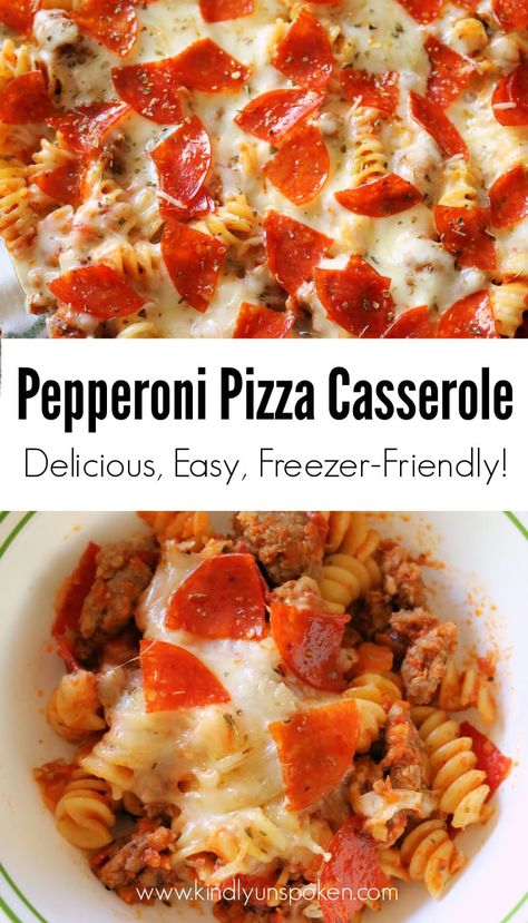 Meatball And Pepperoni Pasta Bake, Pepperoni And Sausage Pizza Casserole, Pepperoni Pizza Pasta Casserole, Pepperoni Pasta Bake Casseroles, Spaghetti Bake With Pepperoni, Baked Pasta With Pepperoni, Pepperoni Pizza Pasta Bake, Uses For Pepperoni, Pepperoni Pasta Casserole