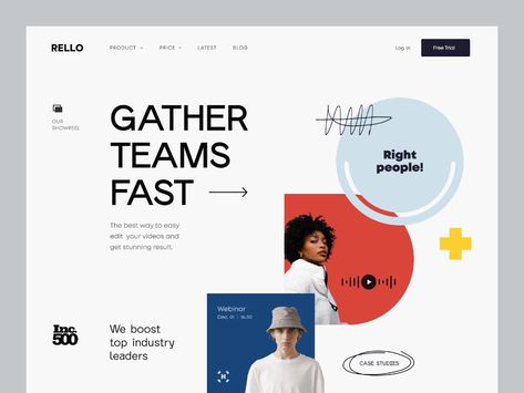 Rello Website by Halo UI/UX for Halo Lab ✨ on Dribbble Hr Website Design, Typography Website, Startup Website, Ui Ux Website, 포트폴리오 레이아웃, Creative Website, Event Website, Ui Design Website, Portfolio Website Design