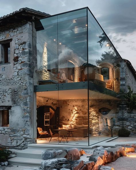 About Architecture | Swipe left to see more. 👈👈 Tag your design dream team! 👉 Get inspired. Stay connected. Follow us! ➡ Want your project featured? Tag us! ✨... | Instagram Best Architecture, Modern Small House Design, Architecture Construction, Rustic Home Design, Casa Container, Concept Home, Dream House Exterior, Stone House, Home Design Plans