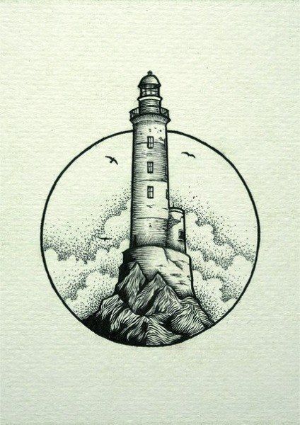 Tattoos 2023, Tattoo 2017, 심플한 그림, Lighthouse Tattoo, Kunst Tattoos, Stippling Art, Tiny Tattoo, White Drawing, Cloud Drawing