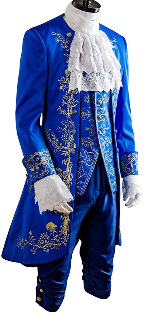 Amazon.com: SIDNOR Beauty and The Beast Prince Dan Stevens Blue Uniform Cosplay Costume Outfit Suit: Clothing Beauty And The Beast Prince, Beauty And The Beast Costume, Prince Adam, Beast Costume, Royal Clothes, Prince Clothes, Prince Costume, Blue Uniform, King Outfit