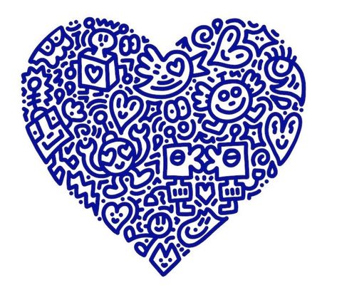 🔥New Release Alert🔥 Now available: Mr Doodle - Pop Hearts - 2021 Mr Doodle, Doodle Techniques, Clothing Prints, Skateboard Deck Art, Heart Prints, Batik Art, Joker Art, Free Stencils, Doodle Designs