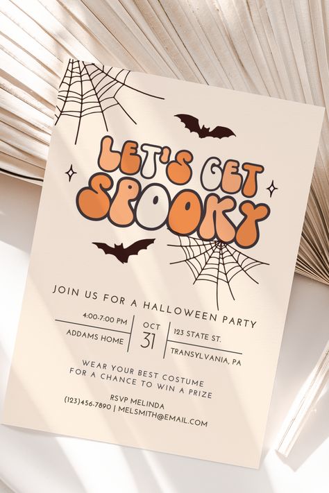 Halloween 21st Birthday Party Invitations, Holloween Costume Party Invitation, Halloween Themed Birthday Invitations, Halloween Sleepover Invitations, Spooky Party Invitations, Ghouls Night Invite, Invitation Card Halloween, October Birthday Invitations, Halloween Invitation Ideas Diy