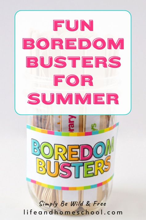 Encourage kids to stay productive and active with these awesome boredom busters for summer break! Diy Toddler Toys, Summer Boredom Busters, Boredom Busters For Kids, Outdoor Summer Activities, Summer Boredom, Baby Play Activities, Open Ended Toys, Diy Toddler, Summer Learning