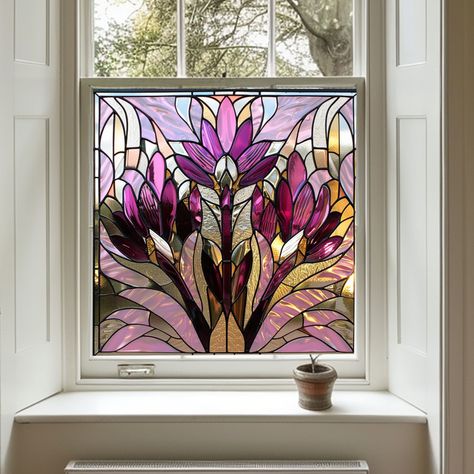 Art Deco Window, Leadlight Windows, Window Privacy Film, Stain Glass Window Art, Privacy Window Film, Beau Film, Stained Glass Window Film, Privacy Window, Leaded Glass Windows